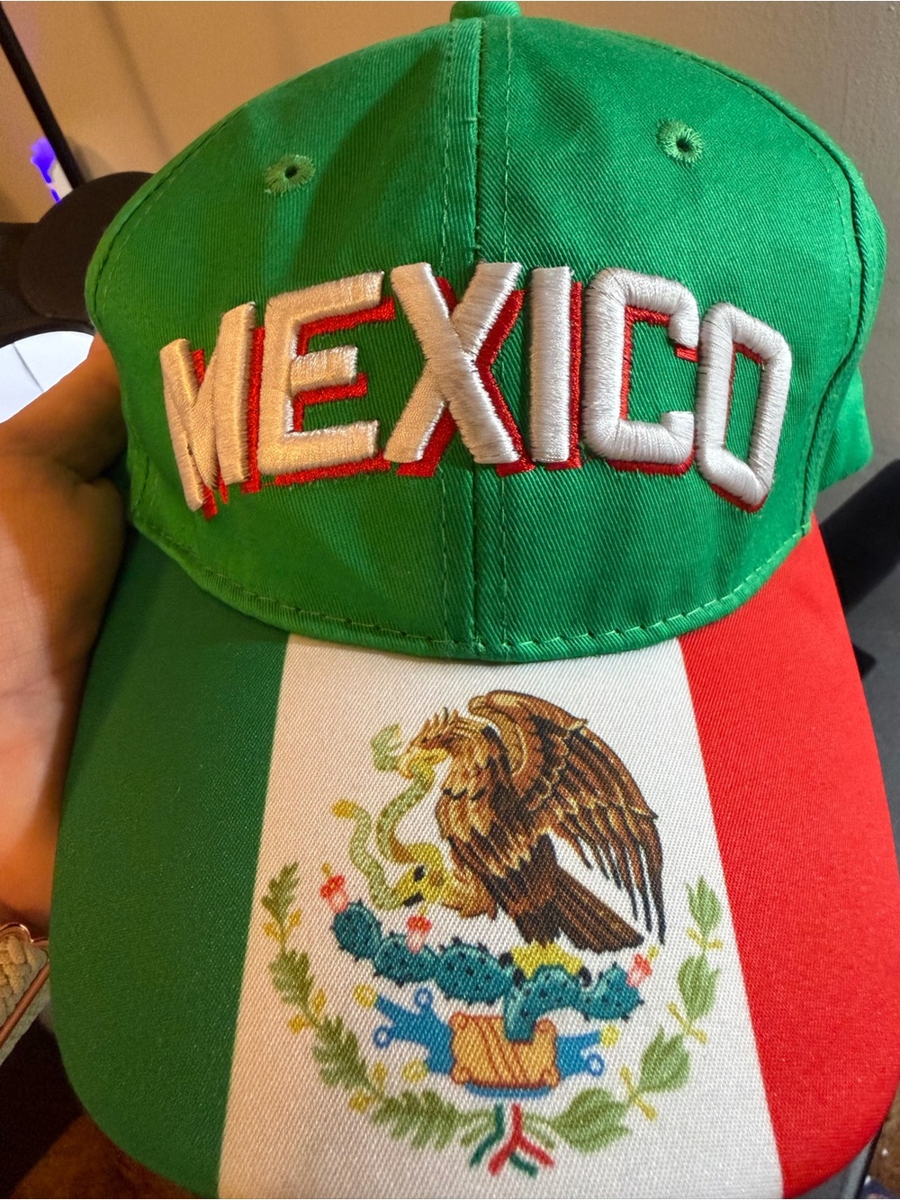 ICON Green Red White Mexico Baseball Cap